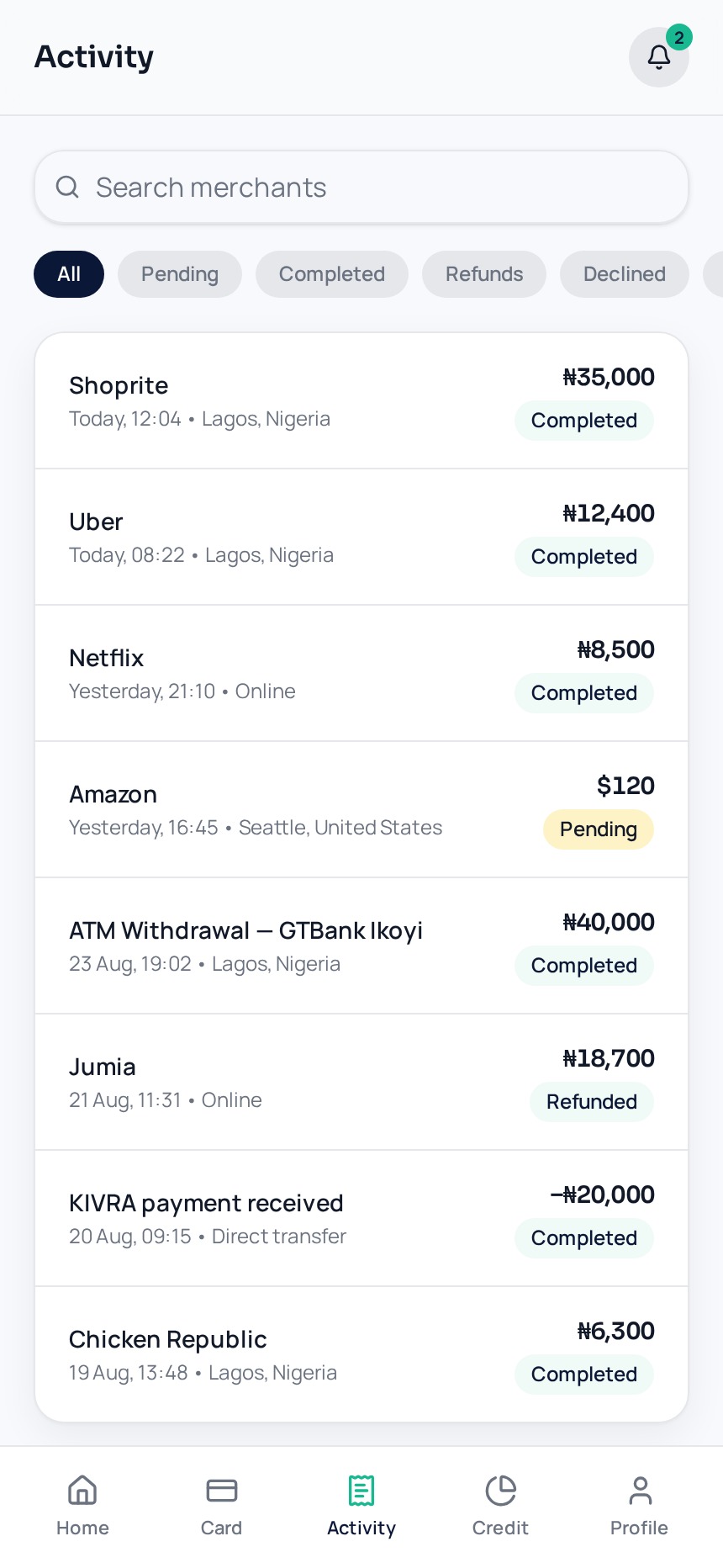 Transactions