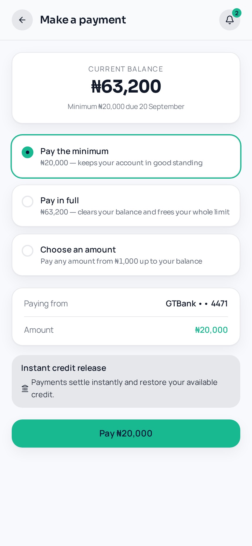 Repayment